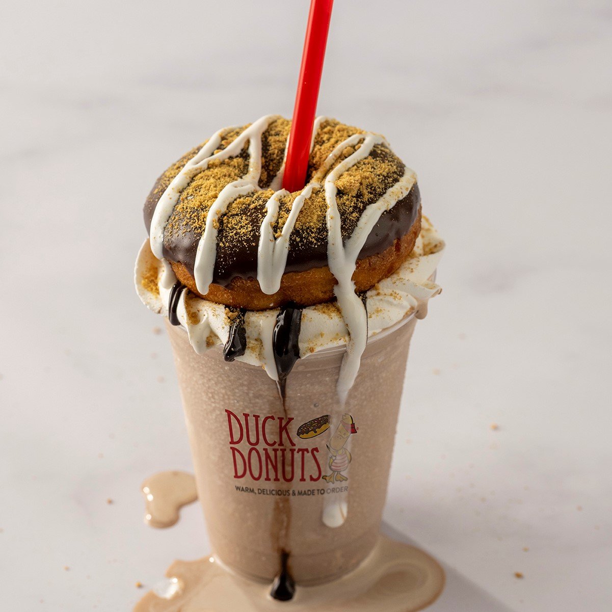 Duck Donuts specialty shake and donut