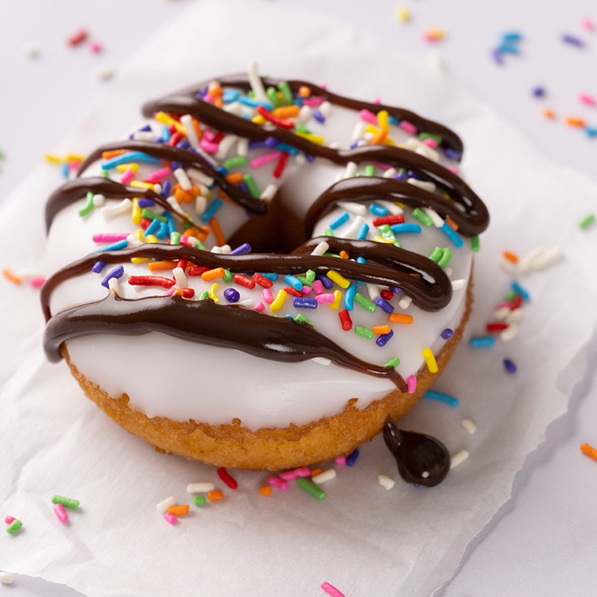 Variety of Duck Donuts with different toppings