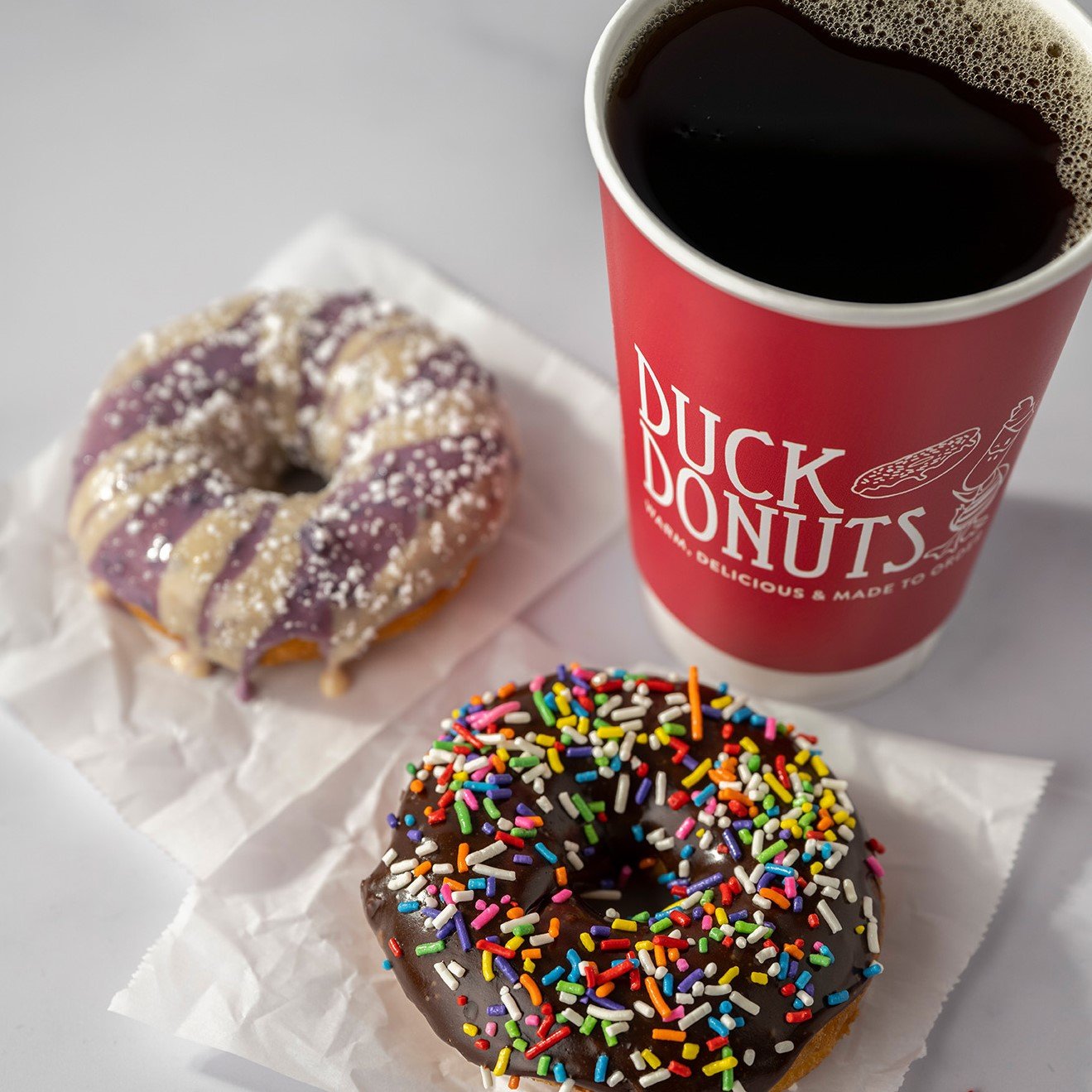 Duck Donuts coffee and donut pairing