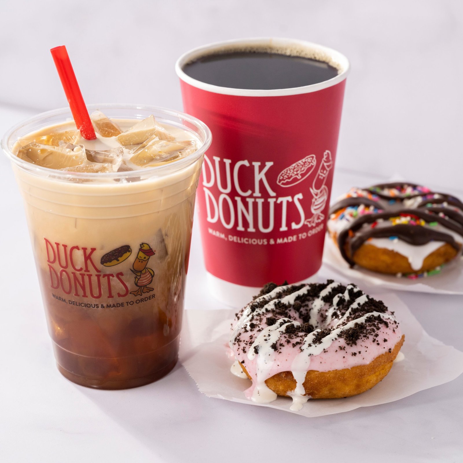 Duck Donuts and coffee social setting