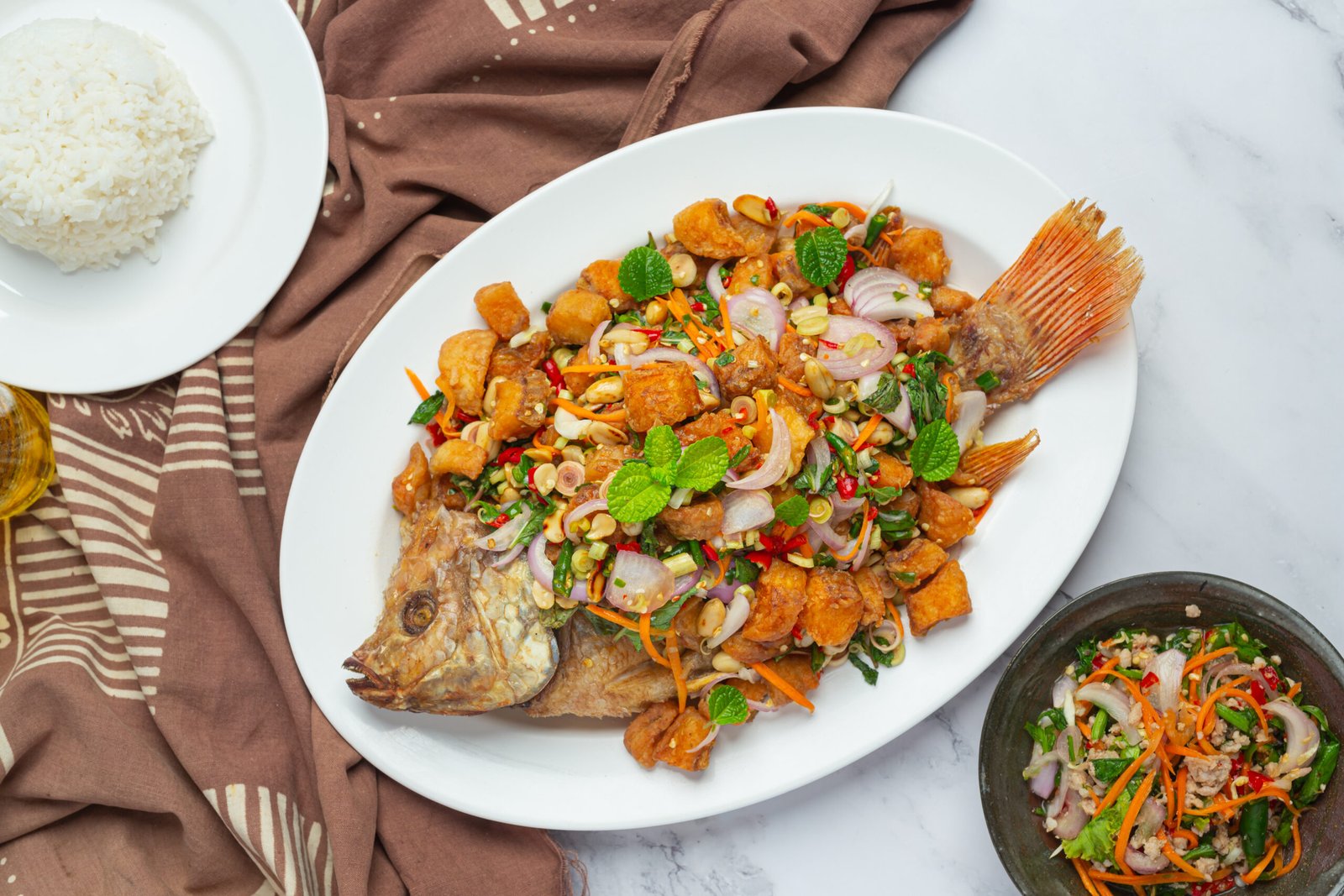 Thai Spicy Fish at Zorba- greek mediterranean Restaurant