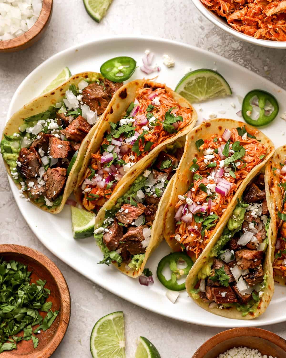 Authentic Mexican street tacos with fresh toppings